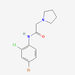 N-(4-bromo-2-chlorophenyl)-2-(1-pyrrolidinyl)acetamide