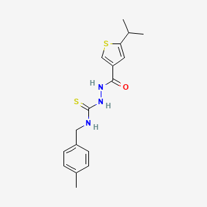 2-[(5-isopropyl-3-thienyl)carbonyl]-N-(4-methylbenzyl)hydrazinecarbothioamide