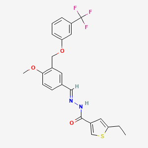 5-ethyl-N'-(4-methoxy-3-{[3-(trifluoromethyl)phenoxy]methyl}benzylidene)-3-thiophenecarbohydrazide