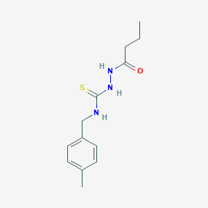 molecular formula C13H19N3OS B4828310 2-butyryl-N-(4-methylbenzyl)hydrazinecarbothioamide 