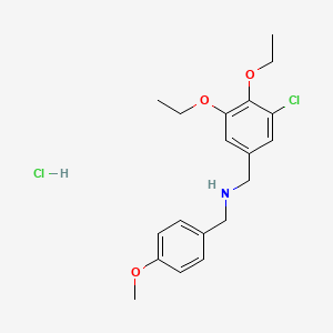 N-[(3-chloro-4,5-diethoxyphenyl)methyl]-1-(4-methoxyphenyl)methanamine;hydrochloride