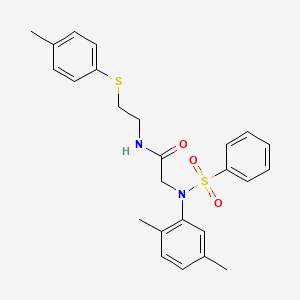 N~2~-(2,5-dimethylphenyl)-N~1~-{2-[(4-methylphenyl)thio]ethyl}-N~2~-(phenylsulfonyl)glycinamide