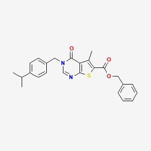 benzyl 3-(4-isopropylbenzyl)-5-methyl-4-oxo-3,4-dihydrothieno[2,3-d]pyrimidine-6-carboxylate