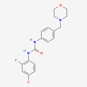 N-(2,4-DIFLUOROPHENYL)-N'-[4-(MORPHOLINOMETHYL)PHENYL]UREA