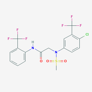 N~2~-[4-chloro-3-(trifluoromethyl)phenyl]-N~2~-(methylsulfonyl)-N~1~-[2-(trifluoromethyl)phenyl]glycinamide