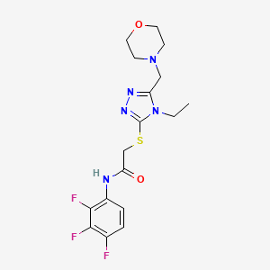 2-{[4-ethyl-5-(4-morpholinylmethyl)-4H-1,2,4-triazol-3-yl]thio}-N-(2,3,4-trifluorophenyl)acetamide