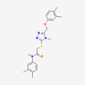 2-({5-[(3,4-dimethylphenoxy)methyl]-4-methyl-4H-1,2,4-triazol-3-yl}sulfanyl)-N-(3,4-dimethylphenyl)acetamide