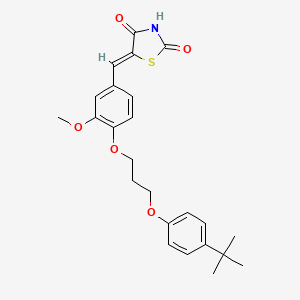 5-{4-[3-(4-tert-butylphenoxy)propoxy]-3-methoxybenzylidene}-1,3-thiazolidine-2,4-dione