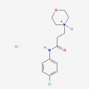 N-(4-chlorophenyl)-3-morpholin-4-ium-4-ylpropanamide;chloride