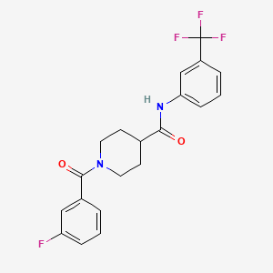 1-[(3-fluorophenyl)carbonyl]-N-[3-(trifluoromethyl)phenyl]piperidine-4-carboxamide