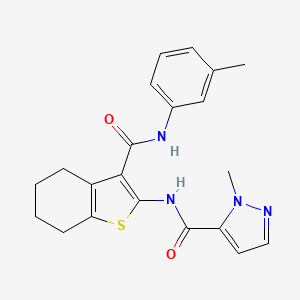 1-methyl-N-{3-[(3-methylphenyl)carbamoyl]-4,5,6,7-tetrahydro-1-benzothiophen-2-yl}-1H-pyrazole-5-carboxamide