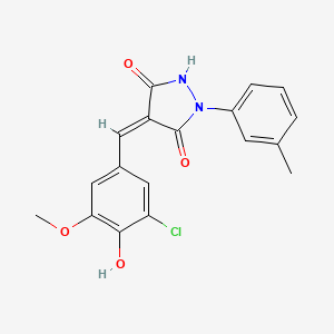 4-(3-chloro-4-hydroxy-5-methoxybenzylidene)-1-(3-methylphenyl)-3,5-pyrazolidinedione