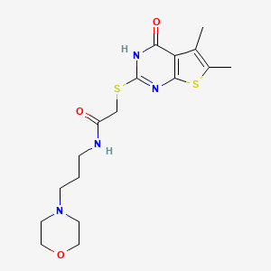 2-[(4-hydroxy-5,6-dimethylthieno[2,3-d]pyrimidin-2-yl)sulfanyl]-N-[3-(morpholin-4-yl)propyl]acetamide