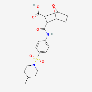 3-({4-[(4-Methylpiperidin-1-yl)sulfonyl]phenyl}carbamoyl)-7-oxabicyclo[2.2.1]heptane-2-carboxylic acid