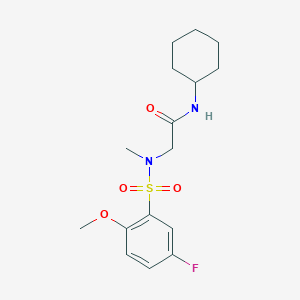 N-CYCLOHEXYL-2-(N-METHYL5-FLUORO-2-METHOXYBENZENESULFONAMIDO)ACETAMIDE