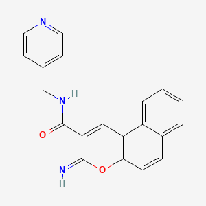 3-IMINO-N-[(PYRIDIN-4-YL)METHYL]-3H-BENZO[F]CHROMENE-2-CARBOXAMIDE