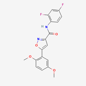 N-(2,4-difluorophenyl)-5-(2,5-dimethoxyphenyl)-3-isoxazolecarboxamide