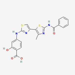 2-Hydroxy-4-({4'-methyl-2'-[(phenylcarbonyl)amino]-4,5'-bi-1,3-thiazol-2-yl}amino)benzoic acid