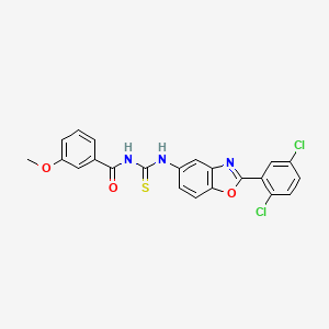 N-({[2-(2,5-dichlorophenyl)-1,3-benzoxazol-5-yl]amino}carbonothioyl)-3-methoxybenzamide