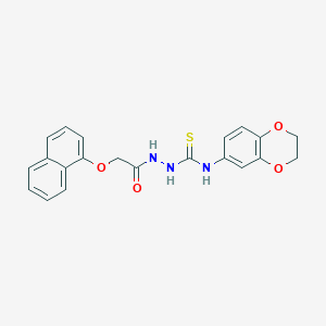 N-(2,3-dihydro-1,4-benzodioxin-6-yl)-2-[(1-naphthyloxy)acetyl]hydrazinecarbothioamide