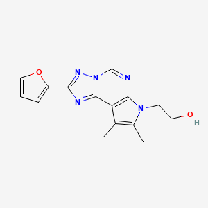 2-[2-(2-FURYL)-8,9-DIMETHYL-7H-PYRROLO[3,2-E][1,2,4]TRIAZOLO[1,5-C]PYRIMIDIN-7-YL]-1-ETHANOL