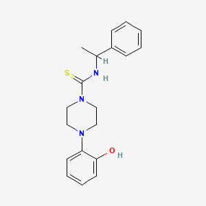 molecular formula C19H23N3OS B4828656 4-(2-hydroxyphenyl)-N-(1-phenylethyl)piperazine-1-carbothioamide 