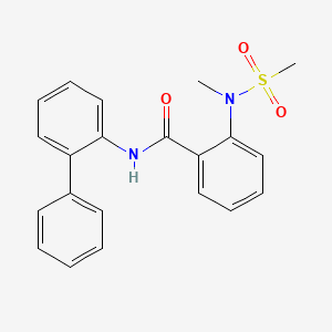 molecular formula C21H20N2O3S B4828675 N-2-biphenylyl-2-[methyl(methylsulfonyl)amino]benzamide 