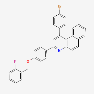 1-(4-BROMOPHENYL)-3-{4-[(2-FLUOROPHENYL)METHOXY]PHENYL}BENZO[F]QUINOLINE