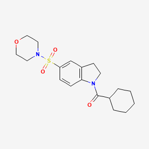 molecular formula C19H26N2O4S B4828702 Cyclohexyl-(5-morpholin-4-ylsulfonyl-2,3-dihydroindol-1-yl)methanone 