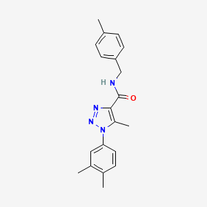 molecular formula C20H22N4O B4828729 1-(3,4-dimethylphenyl)-5-methyl-N-[(4-methylphenyl)methyl]triazole-4-carboxamide 