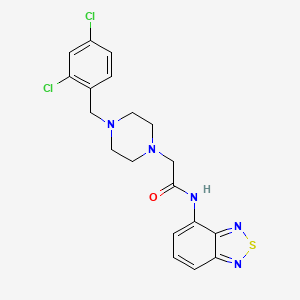 molecular formula C19H19Cl2N5OS B4828733 N-(2,1,3-BENZOTHIADIAZOL-4-YL)-2-[4-(2,4-DICHLOROBENZYL)-1-PIPERAZINYL]ACETAMIDE 