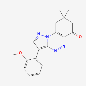 molecular formula C19H20N4O2 B4828739 3-(2-methoxyphenyl)-2,8,8-trimethyl-8,9-dihydropyrazolo[5,1-c][1,2,4]benzotriazin-6(7H)-one 