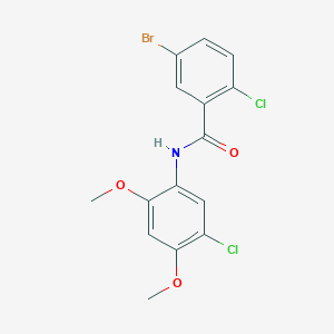 molecular formula C15H12BrCl2NO3 B4828747 5-bromo-2-chloro-N-(5-chloro-2,4-dimethoxyphenyl)benzamide 