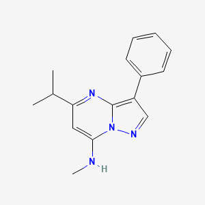 molecular formula C16H18N4 B4828759 5-isopropyl-N-methyl-3-phenylpyrazolo[1,5-a]pyrimidin-7-amine 