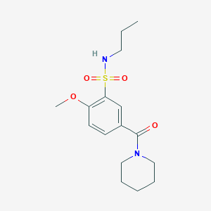 2-methoxy-5-(piperidin-1-ylcarbonyl)-N-propylbenzenesulfonamide