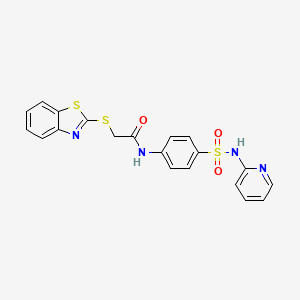 2-(1,3-BENZOTHIAZOL-2-YLSULFANYL)-N-{4-[(PYRIDIN-2-YL)SULFAMOYL]PHENYL}ACETAMIDE