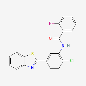 N-[5-(1,3-benzothiazol-2-yl)-2-chlorophenyl]-2-fluorobenzamide