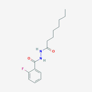 molecular formula C15H21FN2O2 B4828831 2-fluoro-N'-octanoylbenzohydrazide 