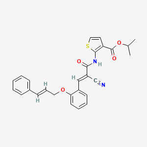 isopropyl 2-[(2-cyano-3-{2-[(3-phenyl-2-propen-1-yl)oxy]phenyl}acryloyl)amino]-3-thiophenecarboxylate