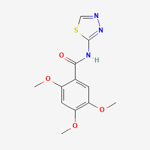 molecular formula C12H13N3O4S B4828860 2,4,5-TRIMETHOXY-N~1~-(1,3,4-THIADIAZOL-2-YL)BENZAMIDE 