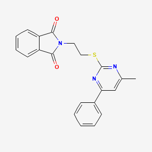 2-{2-[(4-methyl-6-phenyl-2-pyrimidinyl)thio]ethyl}-1H-isoindole-1,3(2H)-dione