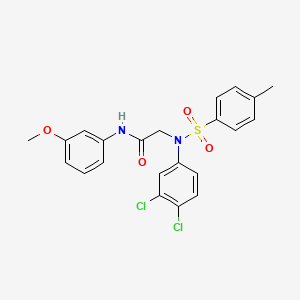 molecular formula C22H20Cl2N2O4S B4828906 N~2~-(3,4-dichlorophenyl)-N~1~-(3-methoxyphenyl)-N~2~-[(4-methylphenyl)sulfonyl]glycinamide 