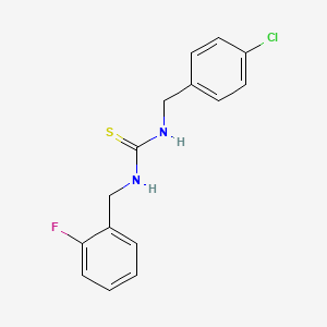 molecular formula C15H14ClFN2S B4828927 N-(4-chlorobenzyl)-N'-(2-fluorobenzyl)thiourea 