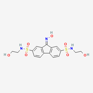 molecular formula C17H19N3O7S2 B4828936 N2,N7-BIS(2-HYDROXYETHYL)-9-(HYDROXYIMINO)-9H-FLUORENE-2,7-DISULFONAMIDE 