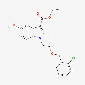 molecular formula C21H22ClNO4 B4828941 Ethyl 1-[2-[(2-chlorophenyl)methoxy]ethyl]-5-hydroxy-2-methylindole-3-carboxylate 