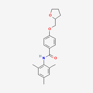 molecular formula C21H25NO3 B4828947 4-(oxolan-2-ylmethoxy)-N-(2,4,6-trimethylphenyl)benzamide 