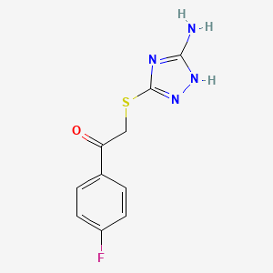 2-[(5-amino-4H-1,2,4-triazol-3-yl)thio]-1-(4-fluorophenyl)ethanone