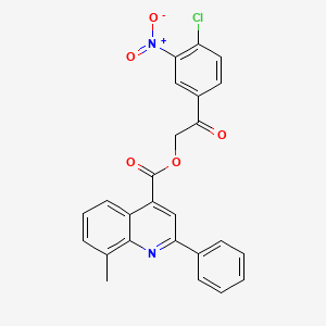 molecular formula C25H17ClN2O5 B4828967 2-(4-chloro-3-nitrophenyl)-2-oxoethyl 8-methyl-2-phenyl-4-quinolinecarboxylate 