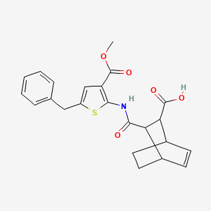 molecular formula C23H23NO5S B4828998 3-{[5-Benzyl-3-(methoxycarbonyl)thiophen-2-yl]carbamoyl}bicyclo[2.2.2]oct-5-ene-2-carboxylic acid 