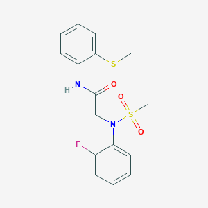 N~2~-(2-fluorophenyl)-N-[2-(methylsulfanyl)phenyl]-N~2~-(methylsulfonyl)glycinamide